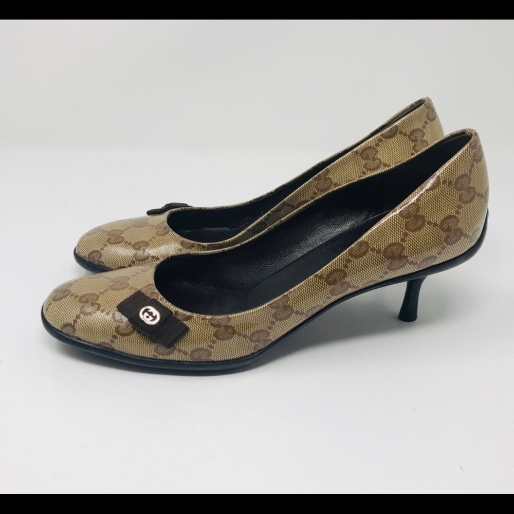 Gucci Crystal GG 2” Heels